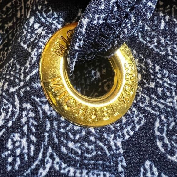 MICHAEL MICHAEL KORS Women’s Faux Wrap Paisley Print Skirt Blue/White Small - Picture 5 of 9